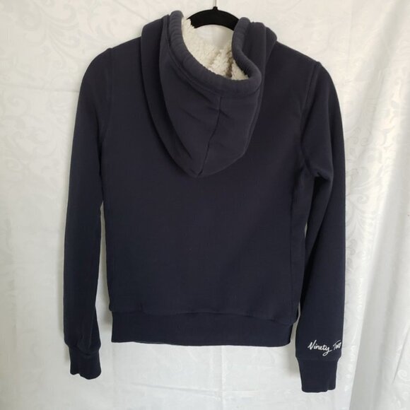 ABERCROMBIE Hoodie Fitch Navy Blue Logo  Women Hollister Size Zip Women'… - Picture 2 of 14